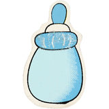 Creativ Company Babyflasche, Größe 22x37 mm, Stärke 1,7 mm, Glitzer, hellblau, 10 Stück 1 Box