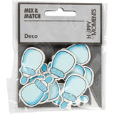 Creativ Company Babyflasche, Größe 22x37 mm, Stärke 1,7 mm, Glitzer, hellblau, 10 Stück 1 Box