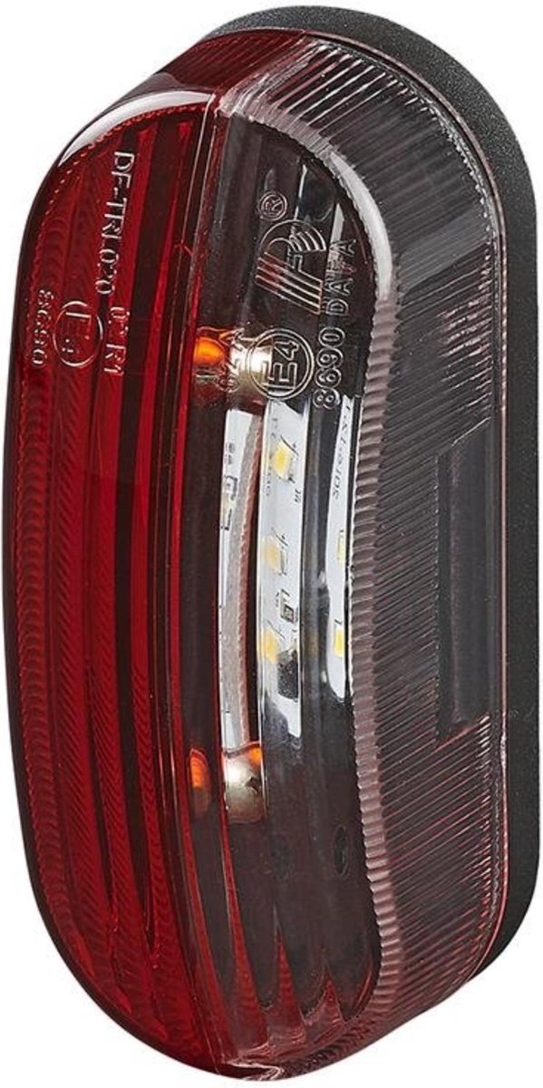 Proplus breedtelicht - led - rood wit - rechts - 98 x 42 mm - 12v