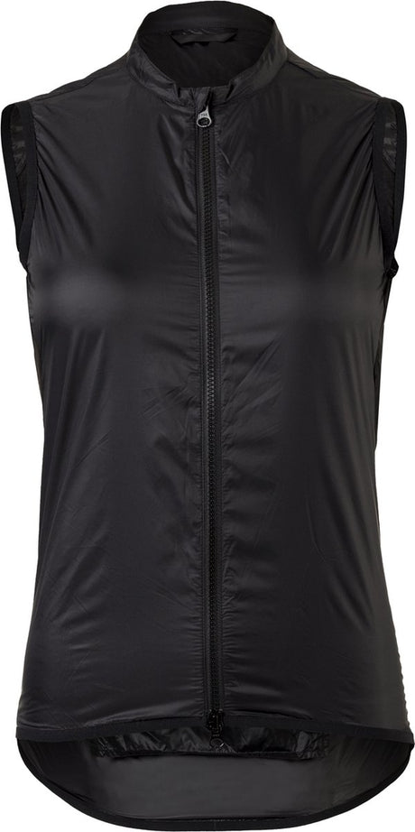 Agu Essential Wind Body Damen – Radshirt ohne Ärmel – winddicht – wasserabweisend – atmungsaktive Netzrückseite – reflektierend – schwarz – xxl