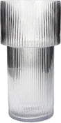 Hd collection vaas stripe glas 14.5x14.5x29cm
