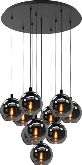 Eglo ariscani hanglamp - ø 65,5 cm - rookglas | smoke glas - zwart