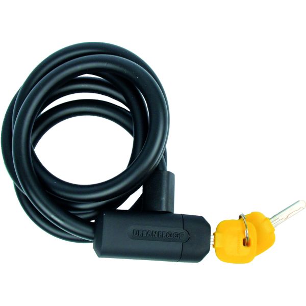 Urbanfestes Spiralschloss 12 mm*150 cm schwarz