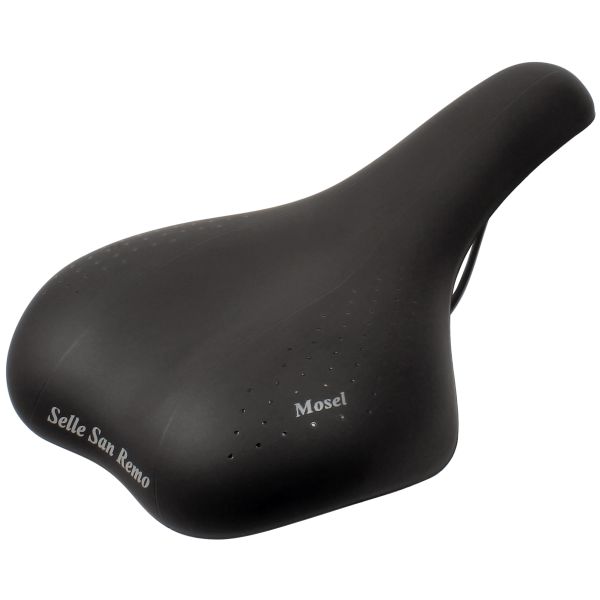 Selle San Remo Fahrrad Sattel -Mosel für City Trekking Bikes - Black (Arbeitsplatzpaket)
