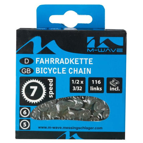 M-Wave M-Wave Halskette KMC 5 6 7 Geschwindigkeit 1 2x3 32 116 Schakels Blister