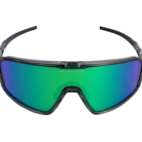 Kross Fahrradbrille Flash UV400 polarisierte Gläser – schwarzer Rahmen