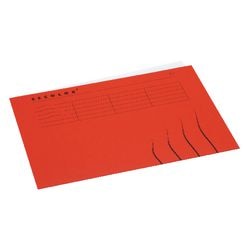 Binnenmappen djois a6000-442 karton 225g m2 a4 rood gelijkzijdig bedrukt
