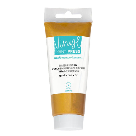 Wir sind Hersteller • Siebdrucktinte für Vinyldruckmaschinen, Metallic-Gold, 59 ml