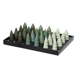 Decoris Weihnachtsbaum Porzellan 5,2x5,2x10cm