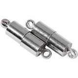 Creativ Company Magnetverschluss mit Ösen, L: 15 mm, D 5 mm, versilbert, 10 Stück 1 Box