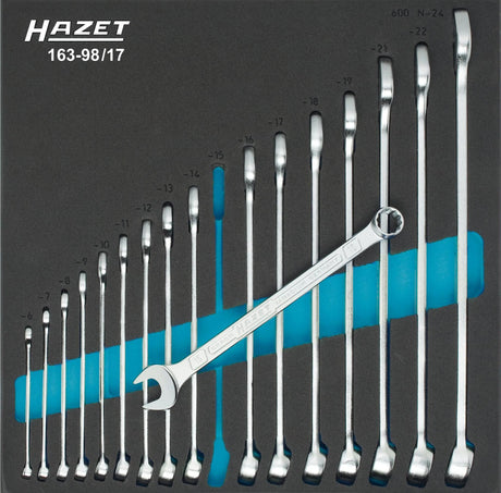 Hazet Modul-Inlay 163 Ringbacken-Set 17-tlg. Sicherheits-Einsatzsystem.