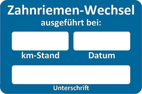 Eichner Kundendienstaufkleber Aufkleber Zahnriemen Kundendienstaufkleber