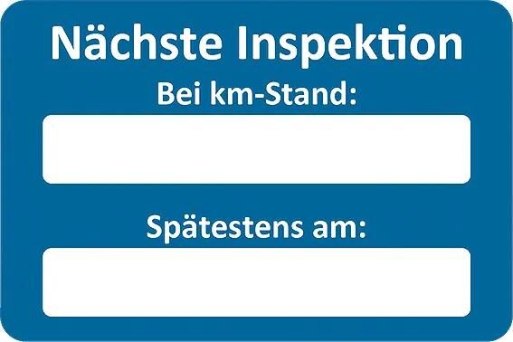 Eichner Kundendienstaufkleber Aufkleber Inspektion Kundendienstaufkleber