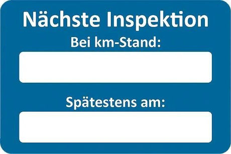 Eichner Kundendienstaufkleber Aufkleber Inspektion Kundendienstaufkleber