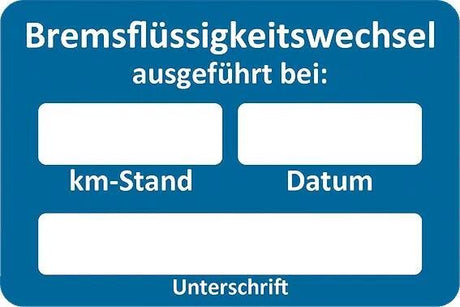 Eichner Kundendienst Aufkleber Aufkleber Bremsfl. Kundendienstaufkleber