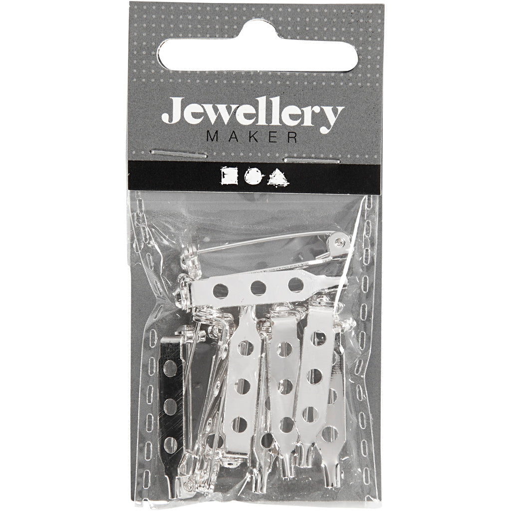 Creativ Company Broochpeld Silber -plattiert 25mm, 10st.