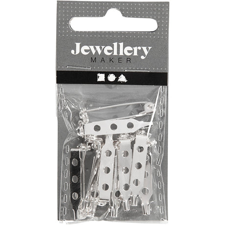 Creativ Company Broochpeld Silber -plattiert 25mm, 10st.