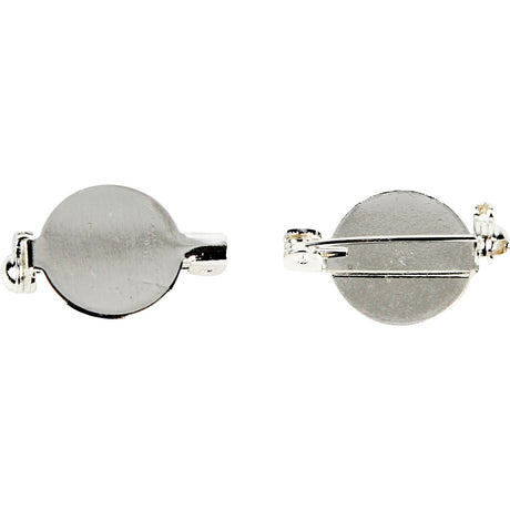 Creativ Company Brochepeld versilbert 20mm, 10st.