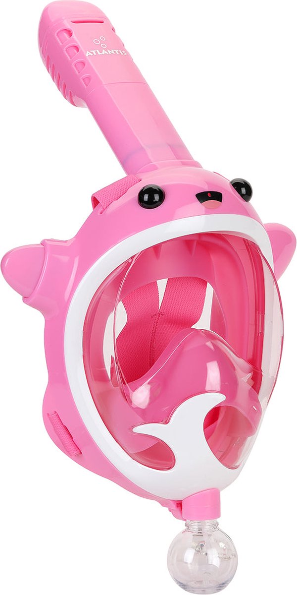 Atlantis full face mask whale - snorkelmasker met waterpistoolfunctie - kinderen - roze