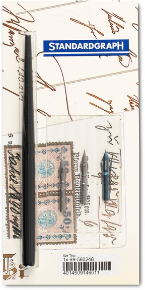Standardgraph - kalligrafieset - allround set à 3 penpunten inclusief penhouder - sg-560248
