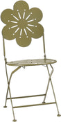 Mica decorations fleuri bistrostoel - h93 x ø41 cm - ijzer - groen