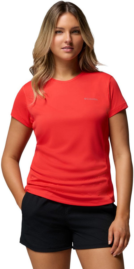 Columbia Zero Rules™ Light SS Crew Damen-Outdoor-Shirt – Mohnrot