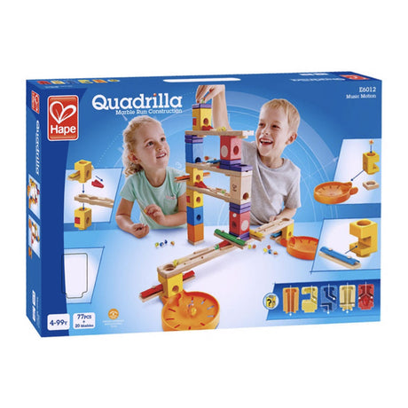 Hape Quadrilla Holzmurmelbahn Musikbewegung, 97-tlg.