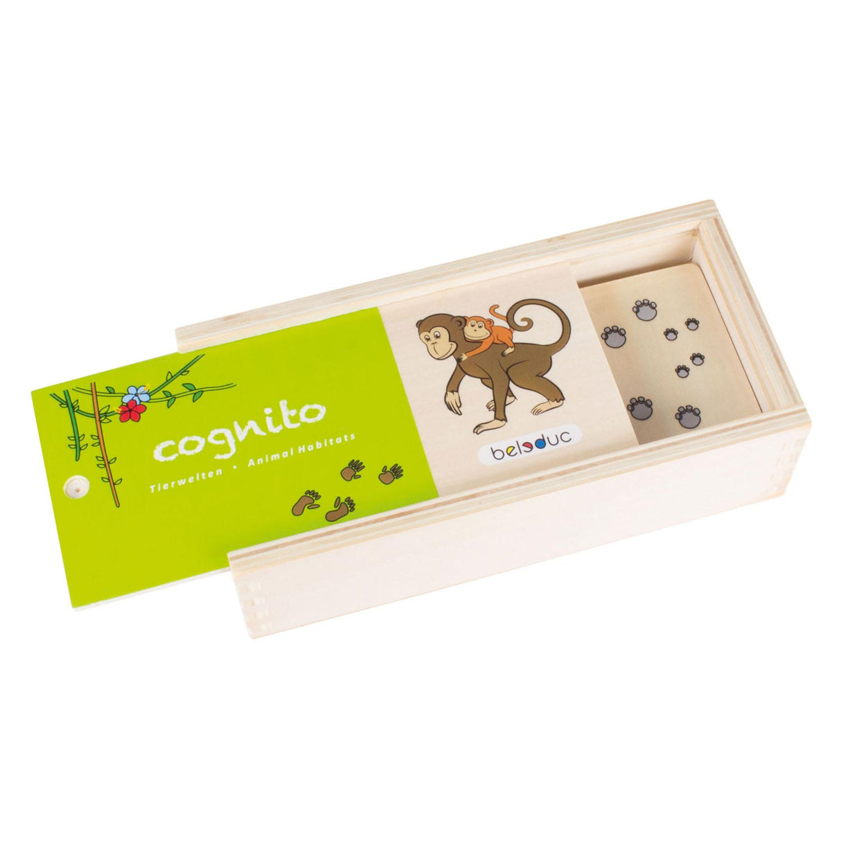 Beleduc Cognito Tiermanieren erkennen Kinderspiel aus Holz