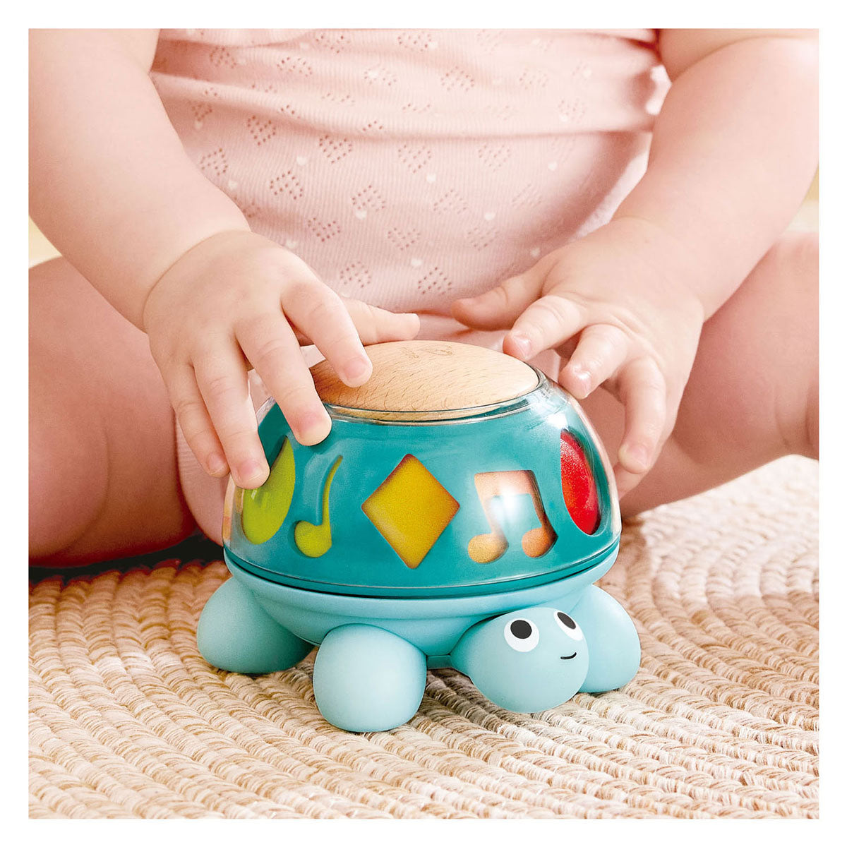Hape twist tune turtle muziekdoosje
