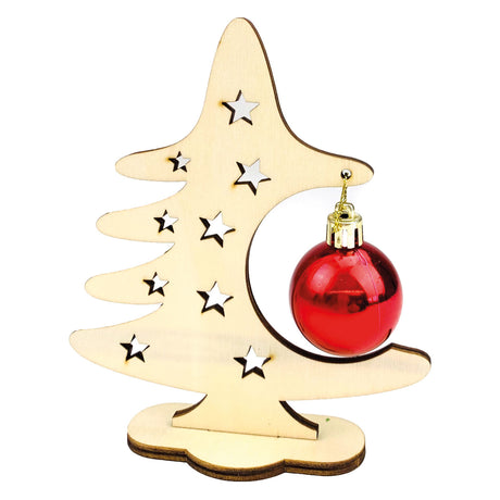 Beleduc Bastel-Weihnachtsbaum aus Holz mit Weihnachtskugel