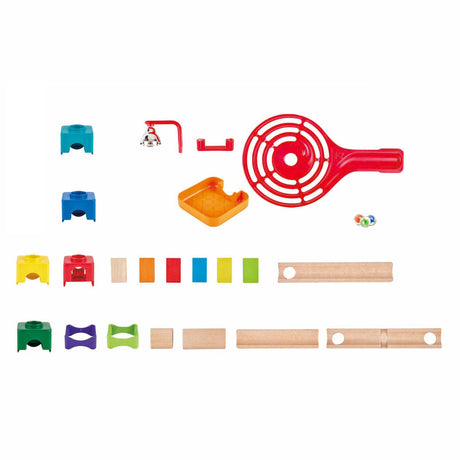 Edugro Hape Holz-Marmorbahn-Set Domino – 50 Stück.