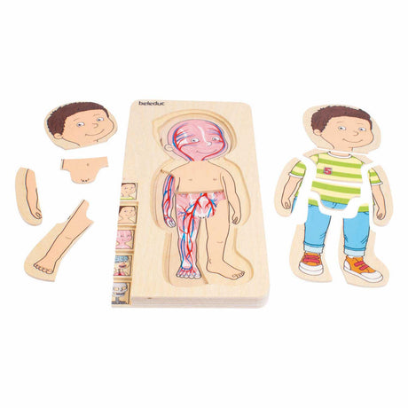 Beleduc Holzschichtenpuzzle Junge – 5 Schichten