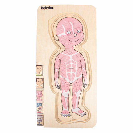Beleduc Holzschichtenpuzzle Junge – 5 Schichten