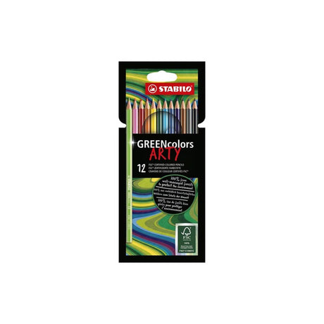Abi Stlo Greencolors Arty Buntstifte, Etui mit 12 Stück