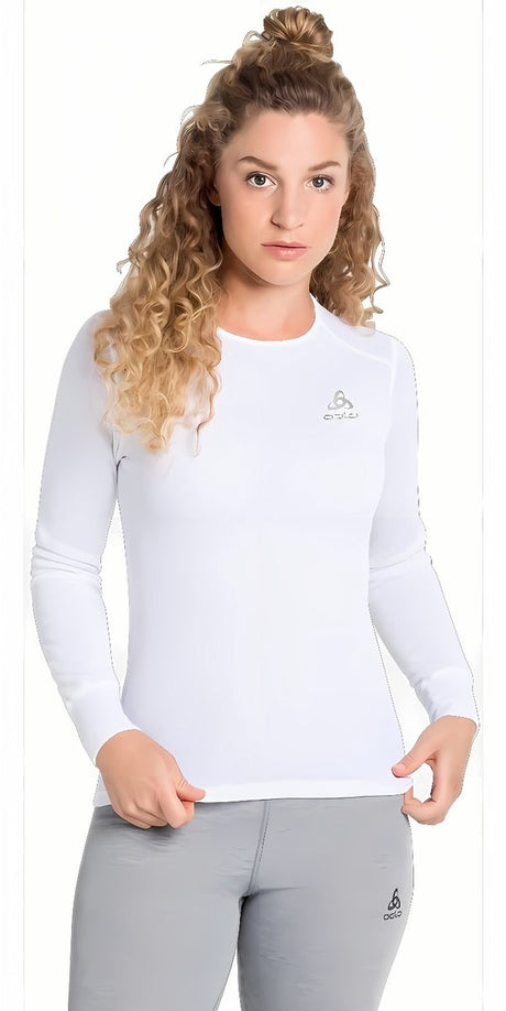 Odlo Active Warm Langarm-Thermoshirt Damen – Weiß – Größe M