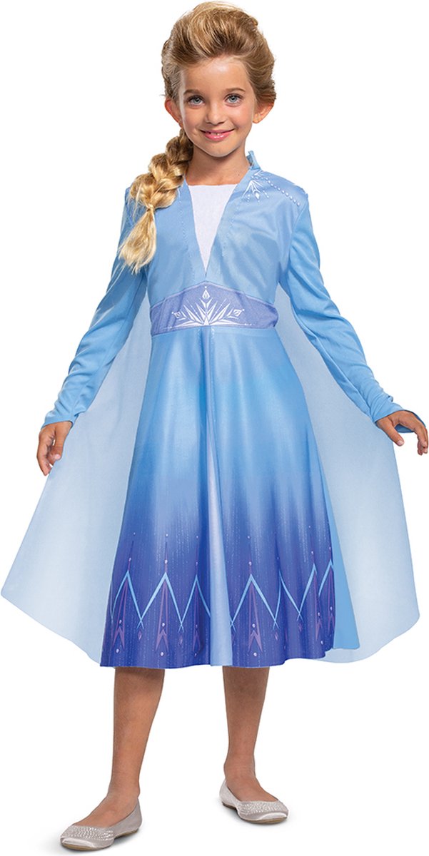 Verkleidung Disney - Frozen 2, Elsa Traveling Basic Plus, Größe M (7-8 Jahre), Mädchen
