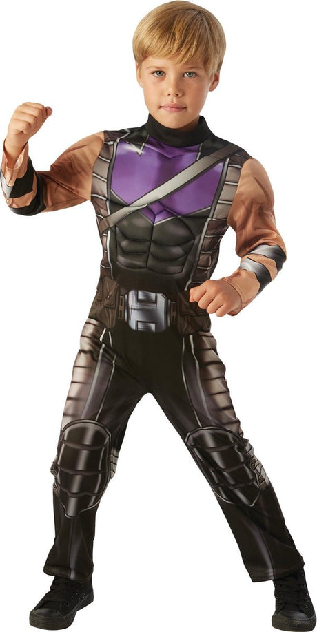 Rubies - hawkeye costume child - purple, brown, black - size 134 - carnival clothing - fancy dress