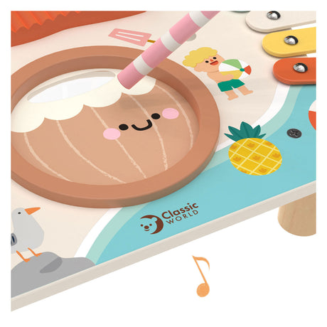 Classic world houten muziek tafel - strand