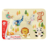 Klassisches Tierpuzzle aus Holz – Lernspielzeug mit Noppen.