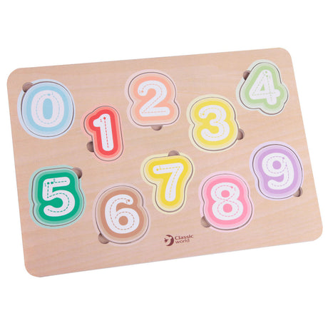 Klassische Holzpuzzlefiguren aus der Welt