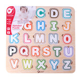 Klassisches Welt-Holzpuzzle-Alphabet, 27-teilig.