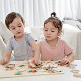 Klassische Welt der Welt Welt Holz Jegin Puzzle Tiere in der Stadt, 49st.