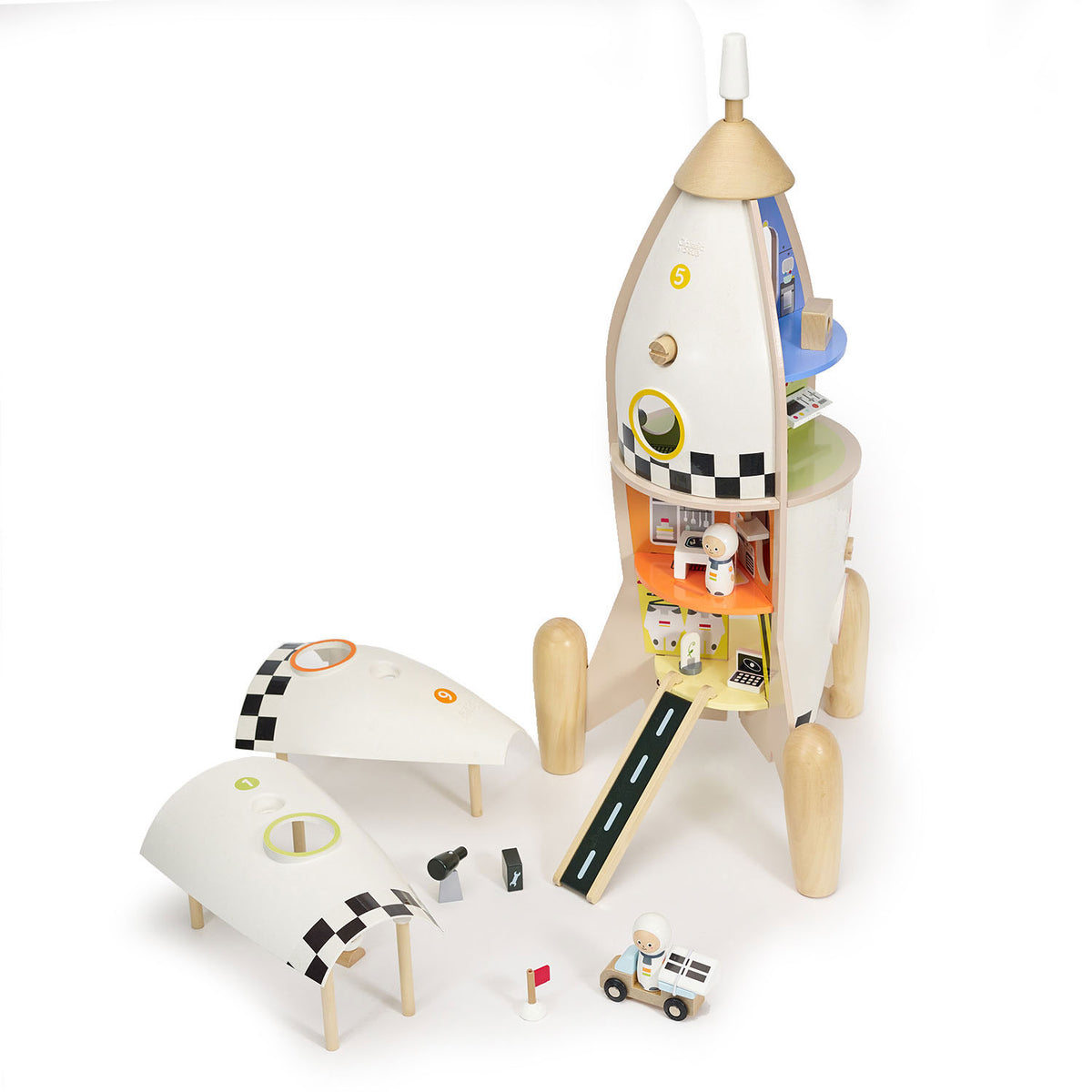 Classic World Holzbaurakete, 51-tlg.