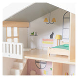 Klassisches Puppenhaus „World Happy Villa“ aus Holz, 28-teilig.