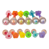 Klassische Regenbogen-Maracas aus Holz der Welt