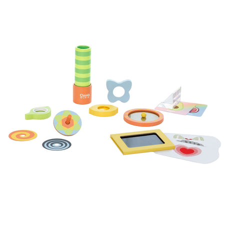 Lobbes Toys BV Classic World Optical Experiments Holzspielset, 16-teilig.