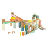 Classic World Kugelbahn-Bauset aus Holz, 62-teilig.