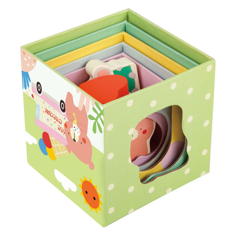 Classic-World-Stapelbausteine ​​mit Waldtieren, 10-tlg.