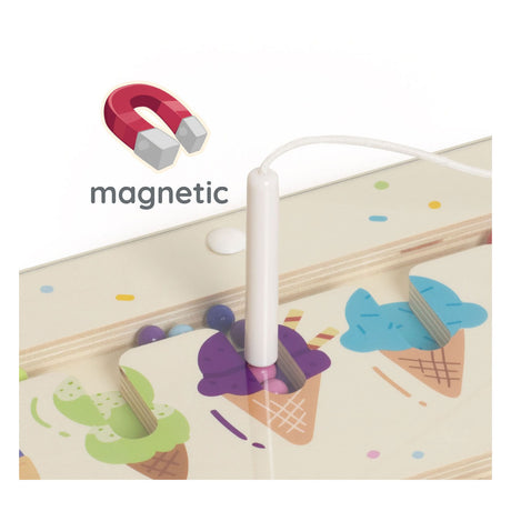 Klassisches Welt-Holz-Farbspiel-Spiel, Eiscreme, magnetisch