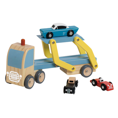 Lobbes Toys BV Classic World Holztransporter mit 3 Autos
